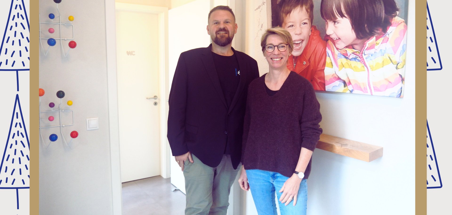 Beige Grün Schwarz Illustrativ Adventskalender Türchen Instagram Post - 9 (2)