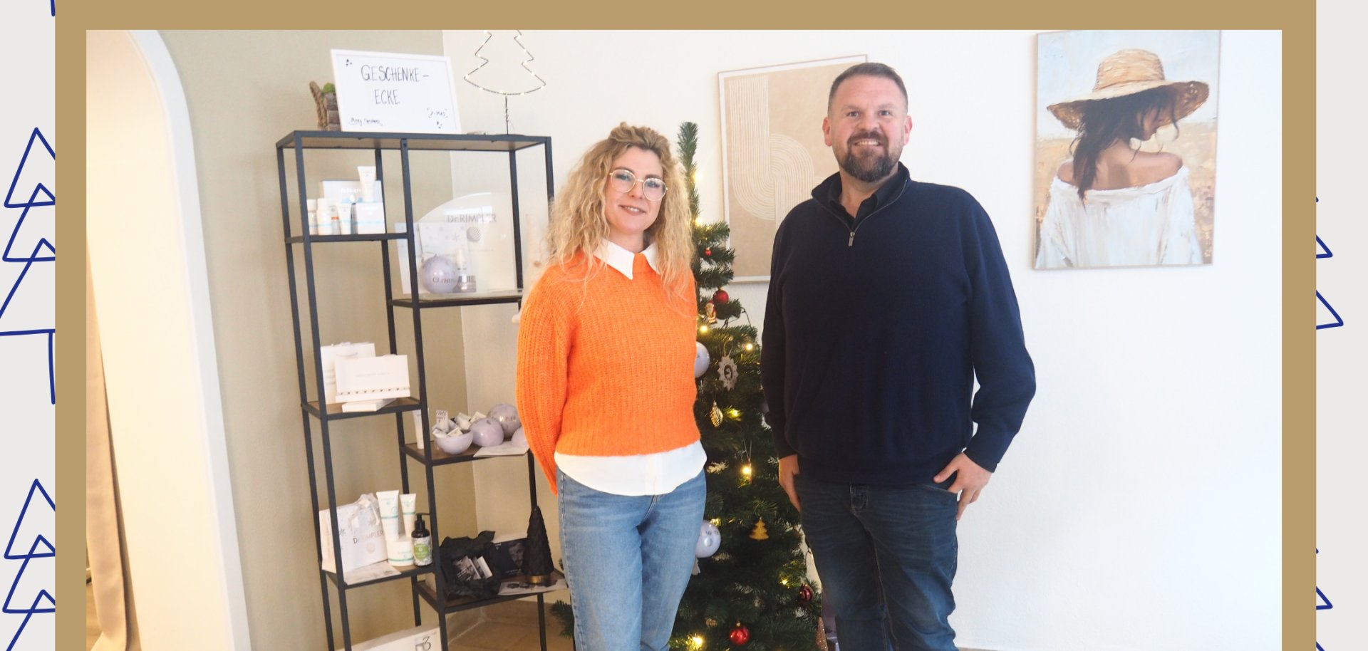 Beige Grün Schwarz Illustrativ Adventskalender Türchen Instagram Post - 1 (2)