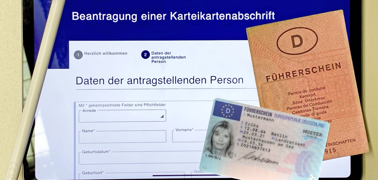 FührerscheinUmtausch Karteikartenabschrift jetzt online beantragen