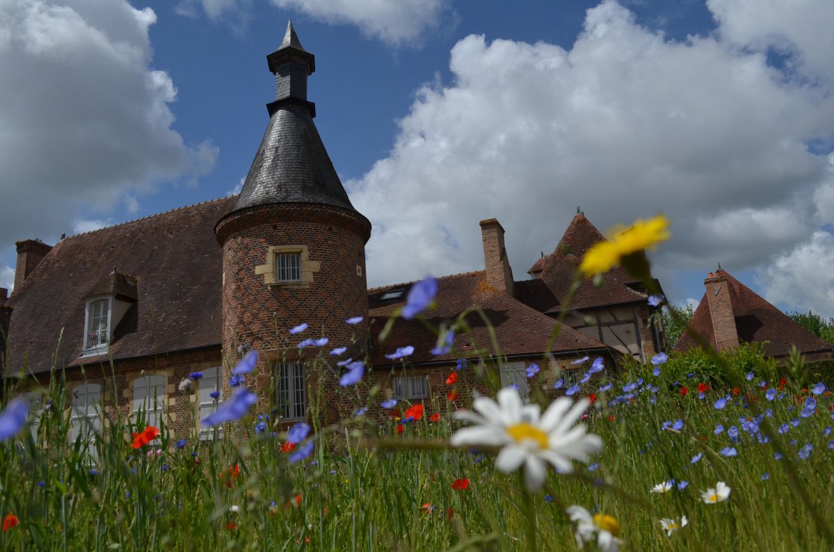vue printanière du château de Panloup