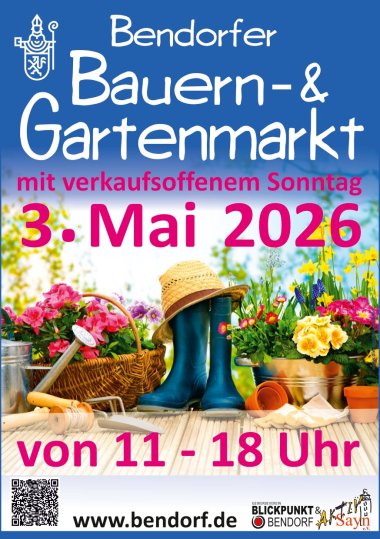 Stand mit Deko und Pflanzen beim Bauern- und Gartenmarkt